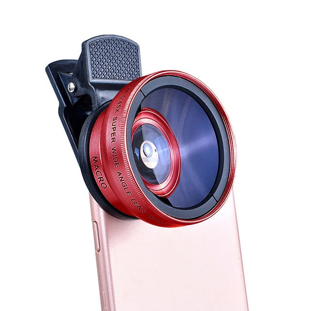Universal Mobile Phone Lens - 0.45X Wide Angle & 12.5X Macro HD