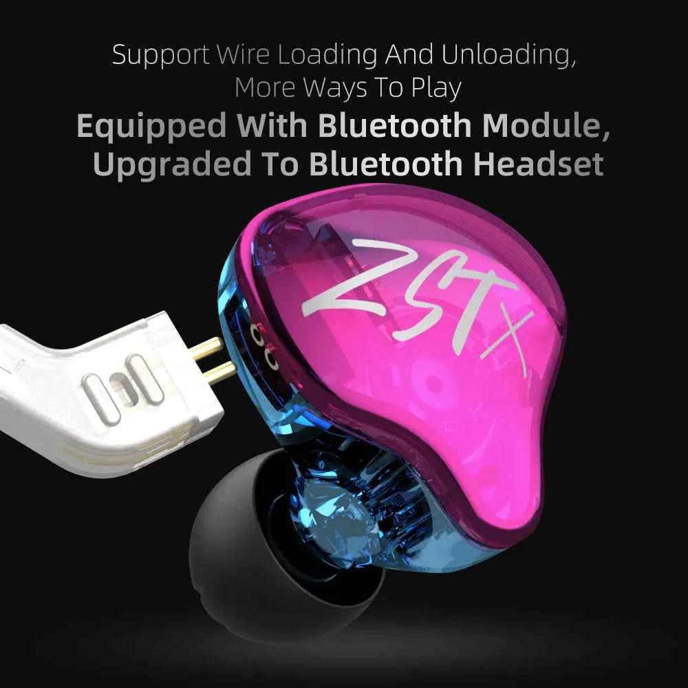 KZ ZST X 1BA 1DD Hybrid HIFI In Ear Earphones Bass Earbud Sport Noise Cancelling Headset KZ ZSTX ZSNPRO ZSX EDX PRO VX C12