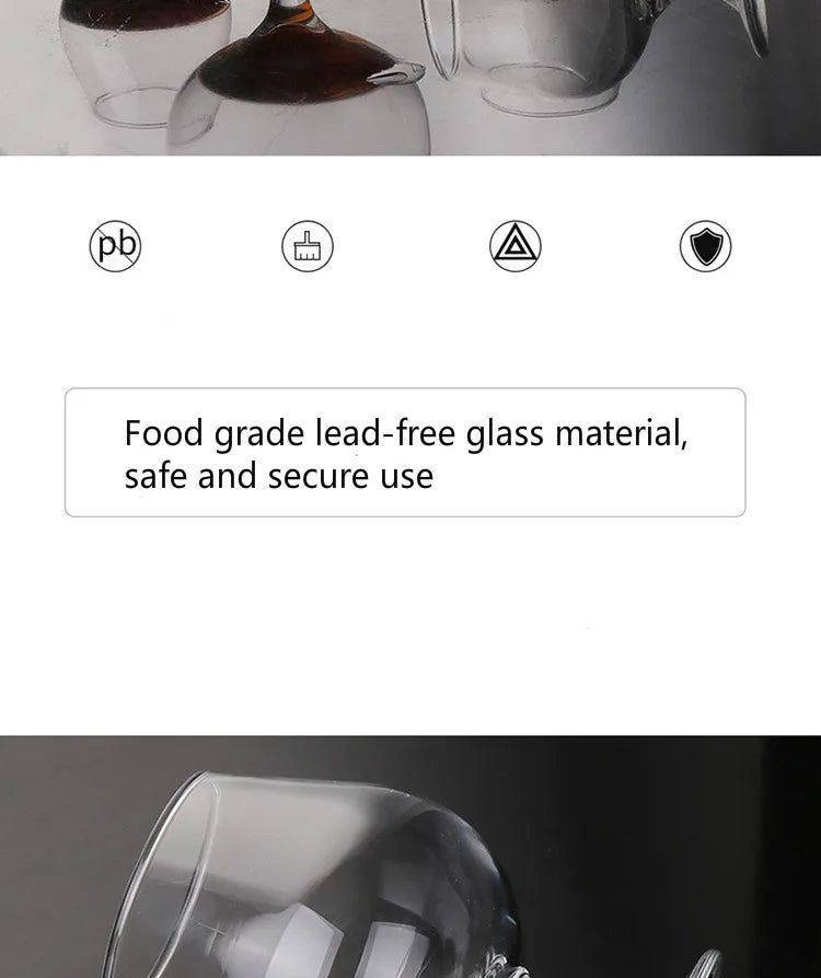 Elegant Lead-Free Wine Glass - Versatile Brandy Whiskey Cup