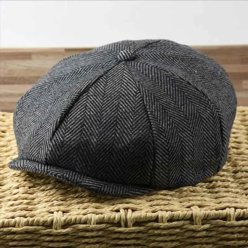 Male Plus Size Ivy Hat Big Head Man Spring Summer and Autumn Newsboy Cap Wool Beret Caps Winter Felt Flat Caps 55-58cm 59-60cm