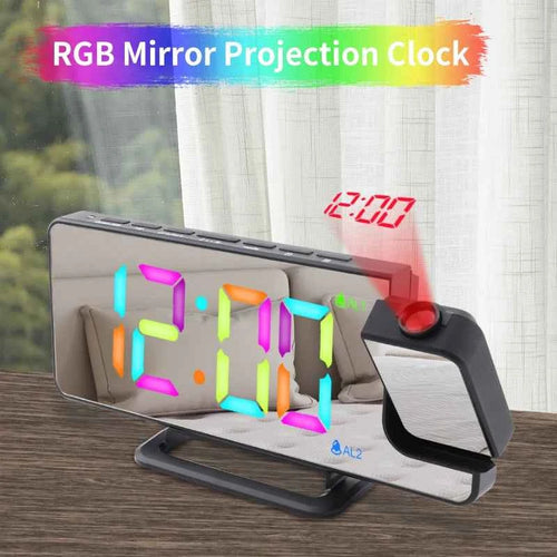 3D LED Alarm Clock - Digital Mirror Desk Clock with Dual Alarm & Snooze - Tulique