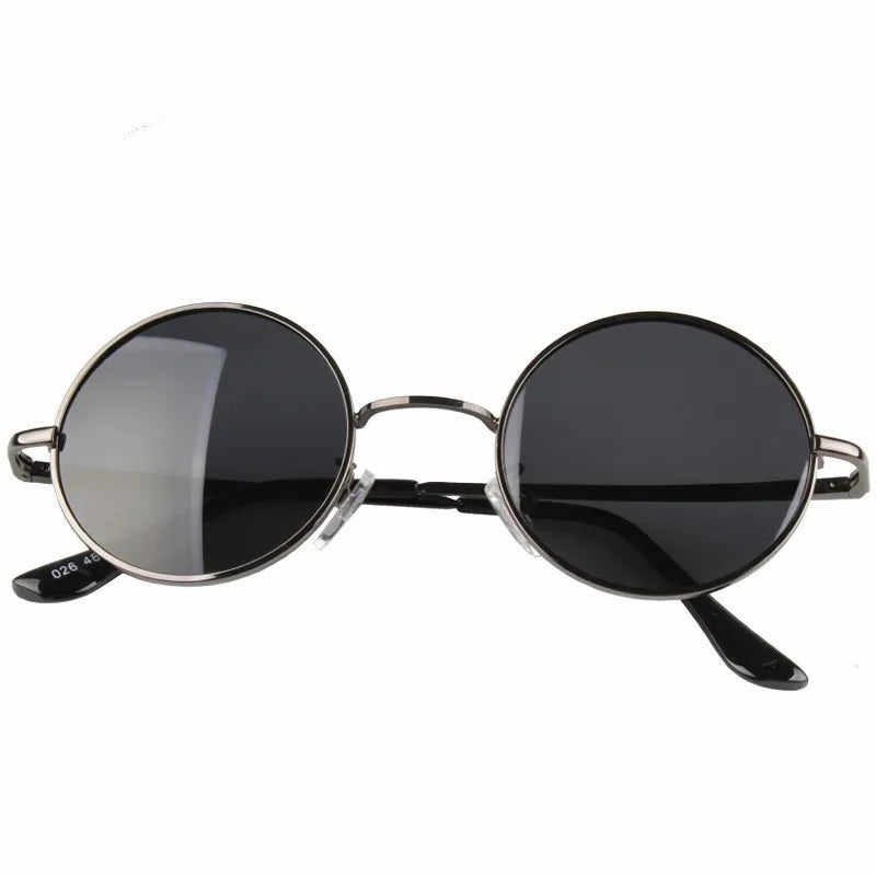 Classic Retro Round Polarized Sunglasses - UV400 Metal Frame