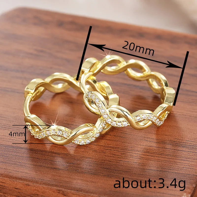 Premium White Gold Hoop Earrings - Round Diamond Channel Setting