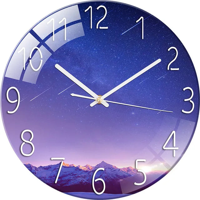 Elegant Modern Glass Wall Clock - Light Luxury Art