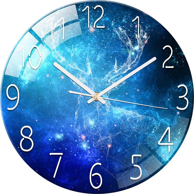 Elegant Modern Glass Wall Clock - Light Luxury Art