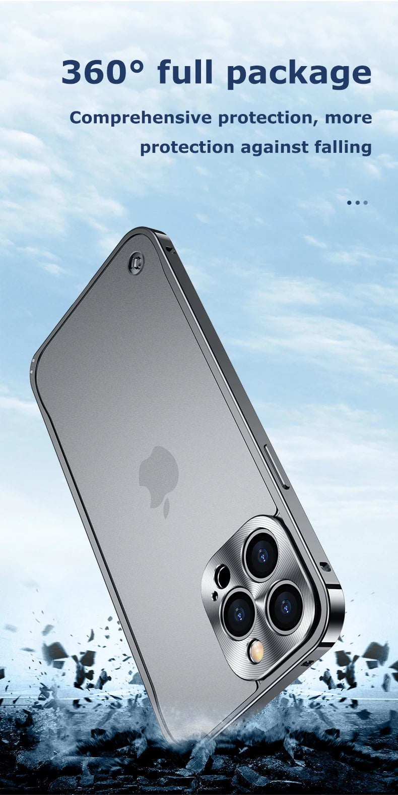 Premium Magnetic Aluminum iPhone Case - Full Protection