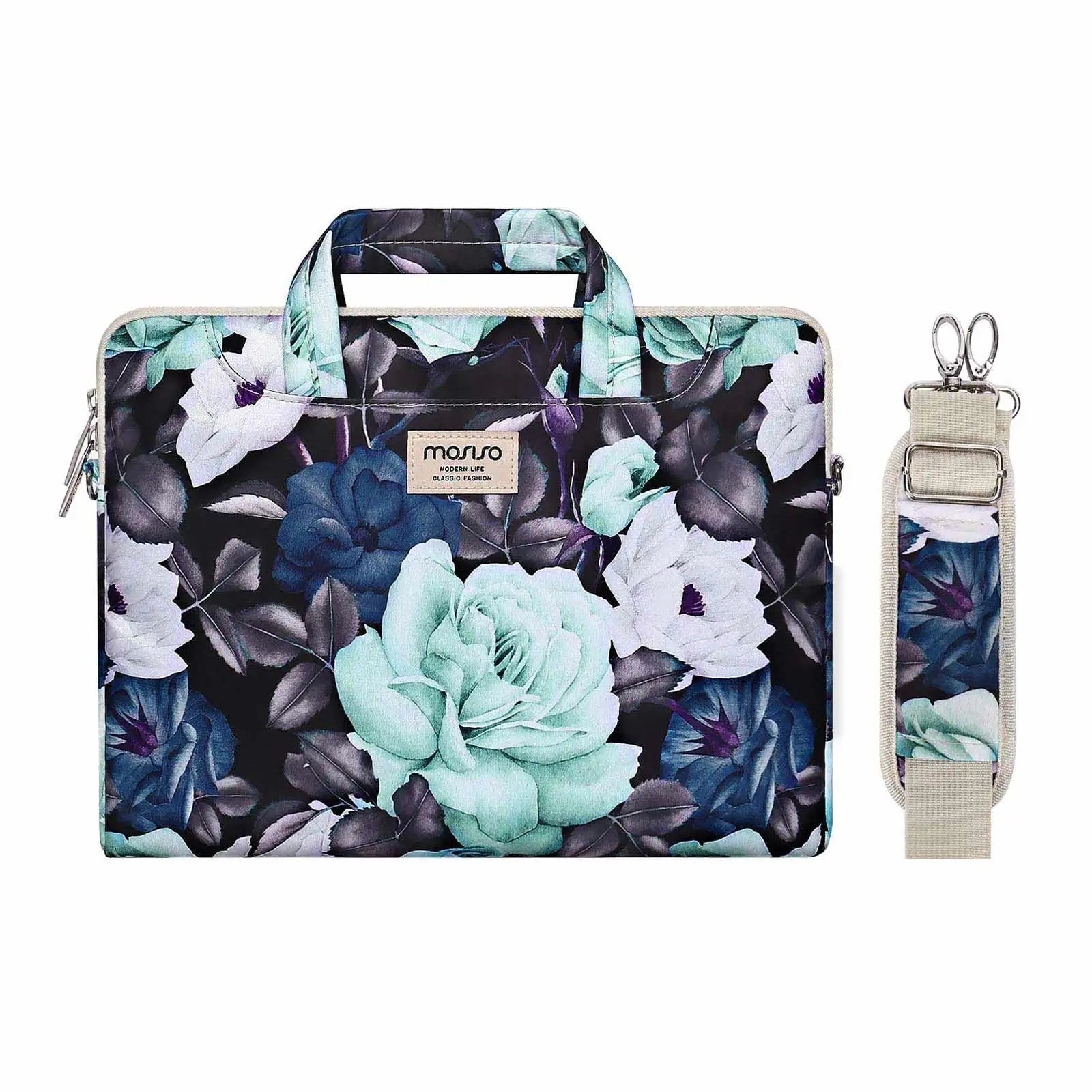 Premium Laptop Shoulder Bag - Water-Resistant Canvas Briefcase
