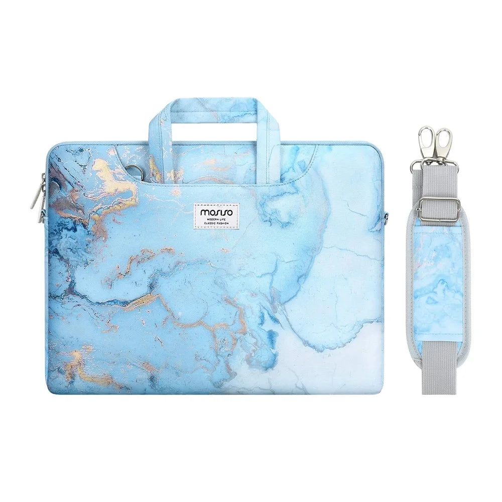 Premium Laptop Shoulder Bag - Water-Resistant Canvas Briefcase
