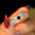 Oval cut diamond ring - white gold band with G color diamond, women's engagement jewelry