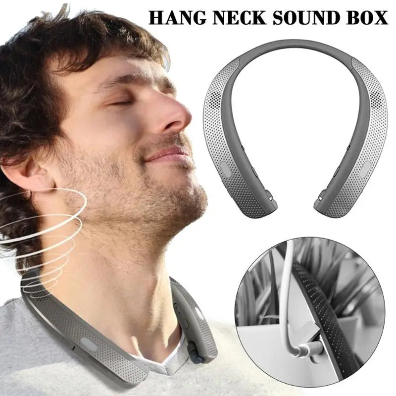 Premium Wireless Neckband Headphones with Speaker & Retractable Earbuds