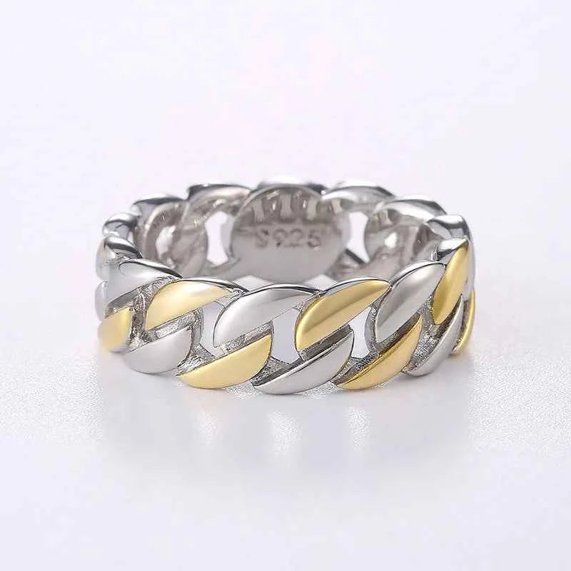 H179 Fashion Rings Alloy 18K Gold Plated Unisex Chain Design Gift Jewelry