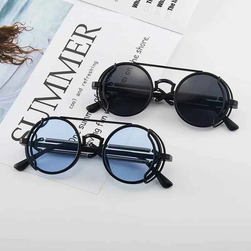Classic Steampunk Sunglasses - Luxury Retro Round Frame