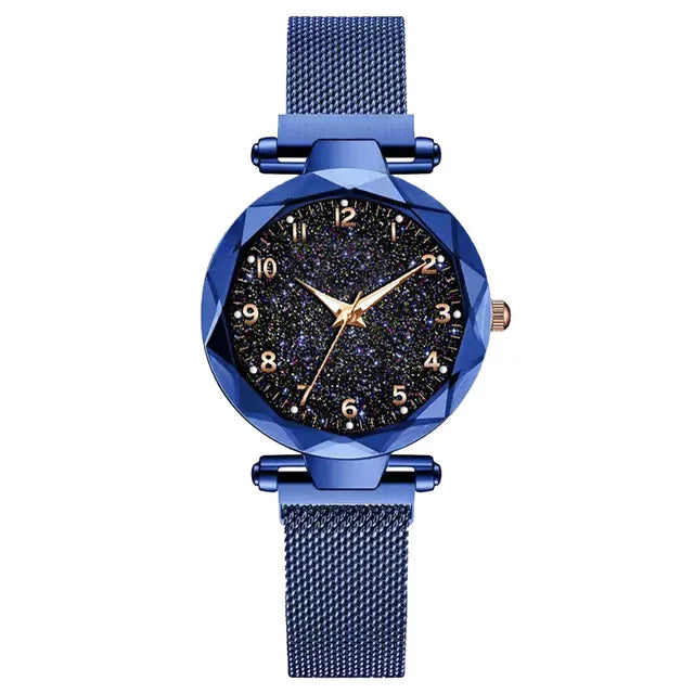 Elegant Magnetic Starry Sky Watch - Women's Quartz Wristwatch