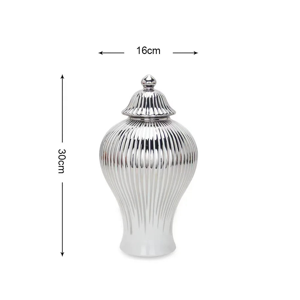 Ceramic Flower Vase - Light Luxury European Tabletop Vase & Storage Jar - Tulique