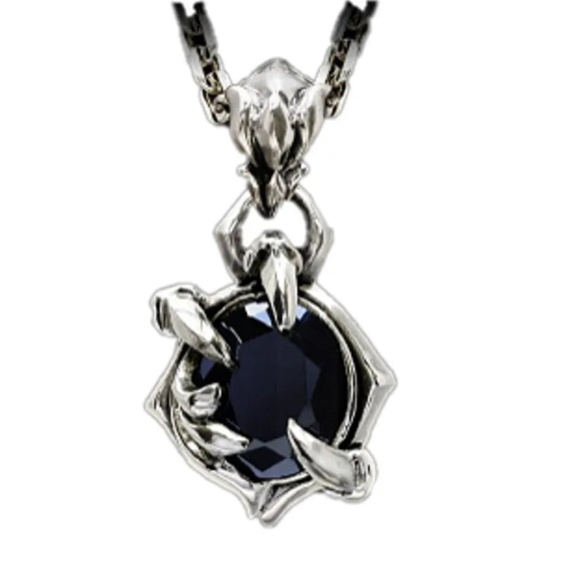 BOCAI Thai Jewelry 100% S925 Sterling Silver Dragon Claw Color Natural Stone Man and Woman Pendant High-End Gifts - Tulique