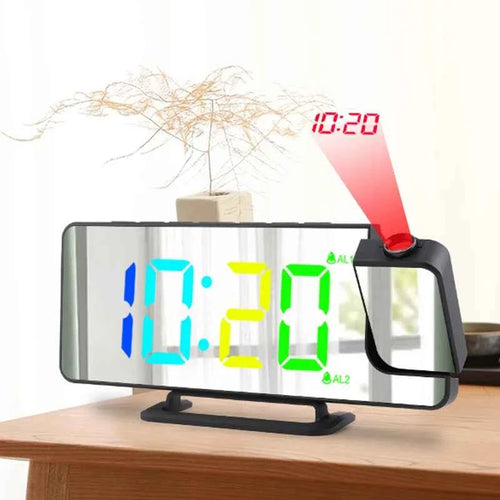3D LED Alarm Clock - Digital Mirror Desk Clock with Dual Alarm & Snooze - Tulique