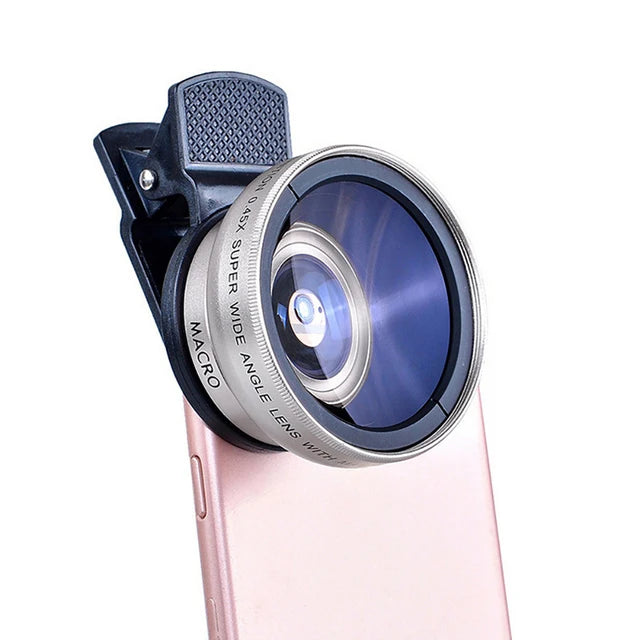 Universal Mobile Phone Lens - 0.45X Wide Angle & 12.5X Macro HD