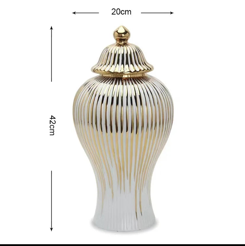 Ceramic Flower Vase - Light Luxury European Tabletop Vase & Storage Jar - Tulique