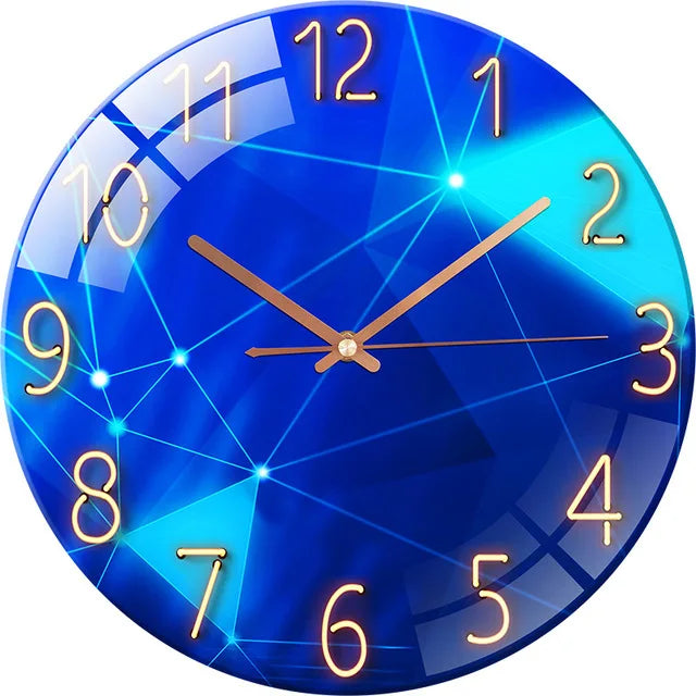 Elegant Modern Glass Wall Clock - Light Luxury Art