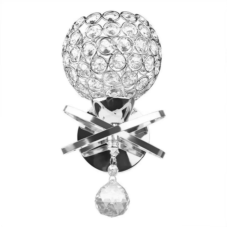 Luxury Crystal Bedside Wall Light Fixture - Elegant Home Decor