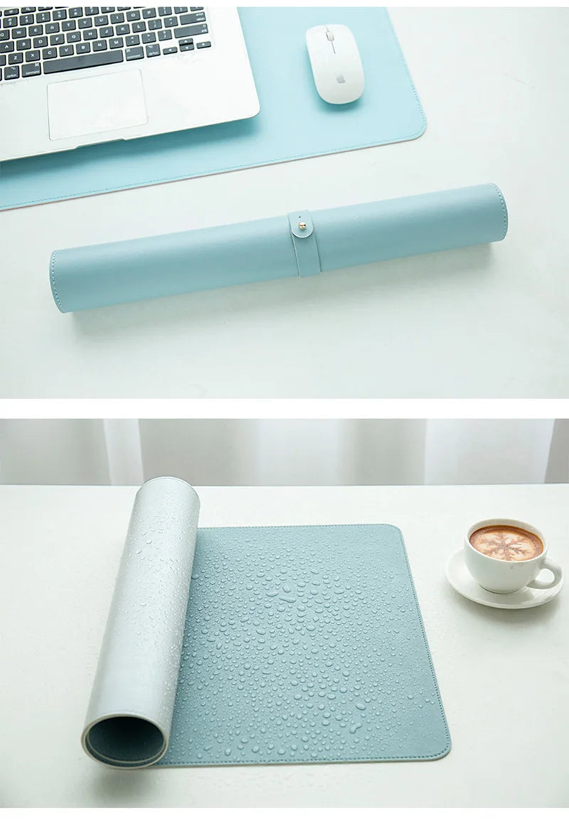 Premium Large Gaming Mouse Pad - Waterproof PU Leather Desk Mat