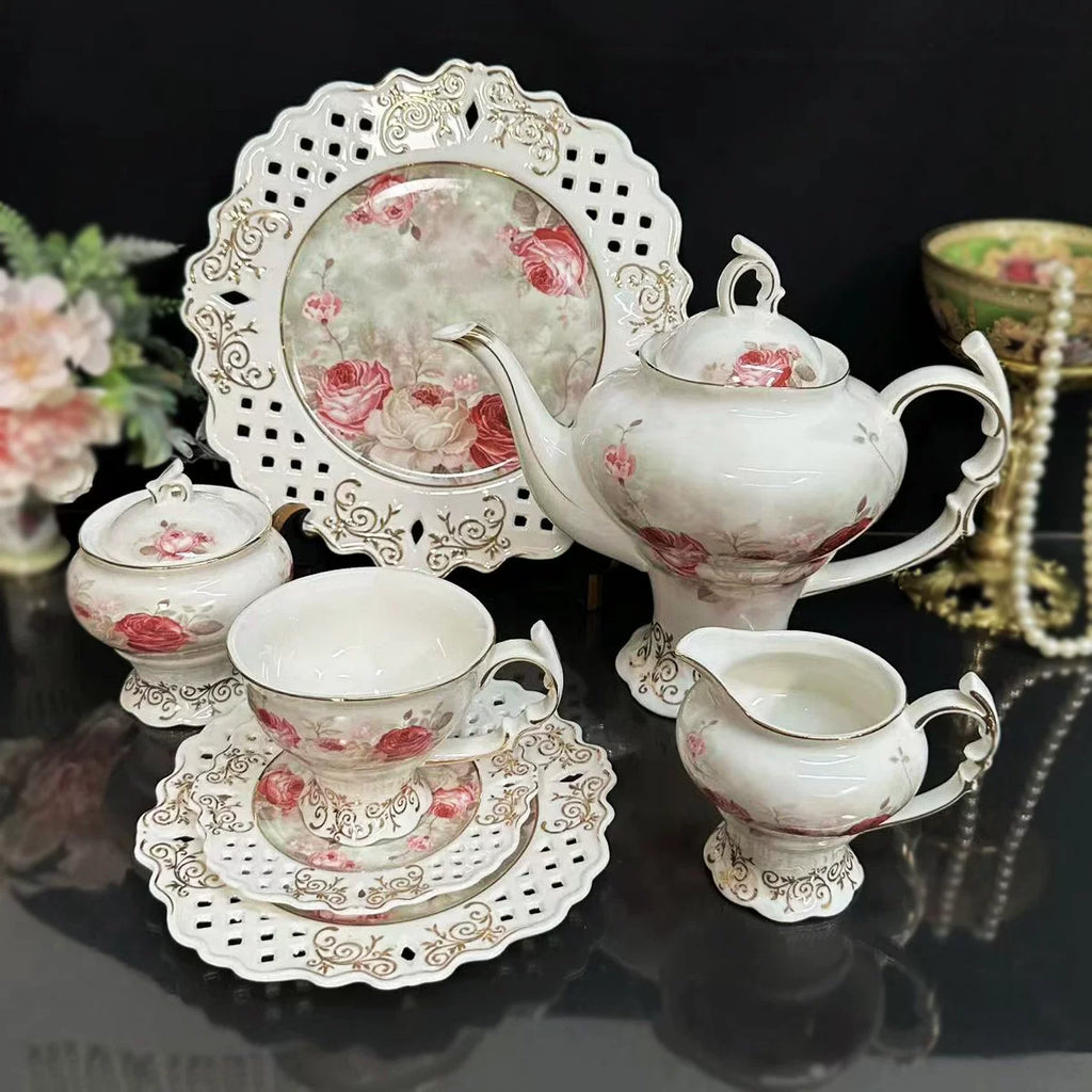 Elegant Palace Style Tea Set - Premium Porcelain Collection