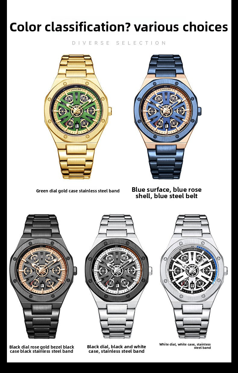 Premium Men's Sports Quartz Watch - Waterproof & Durable