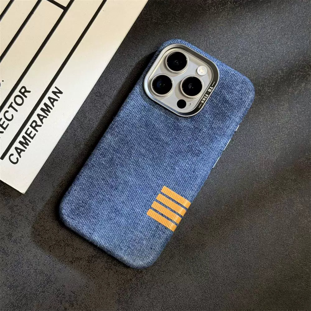 Premium Linen Magnetic Phone Case for iPhone - Retro Style Protection