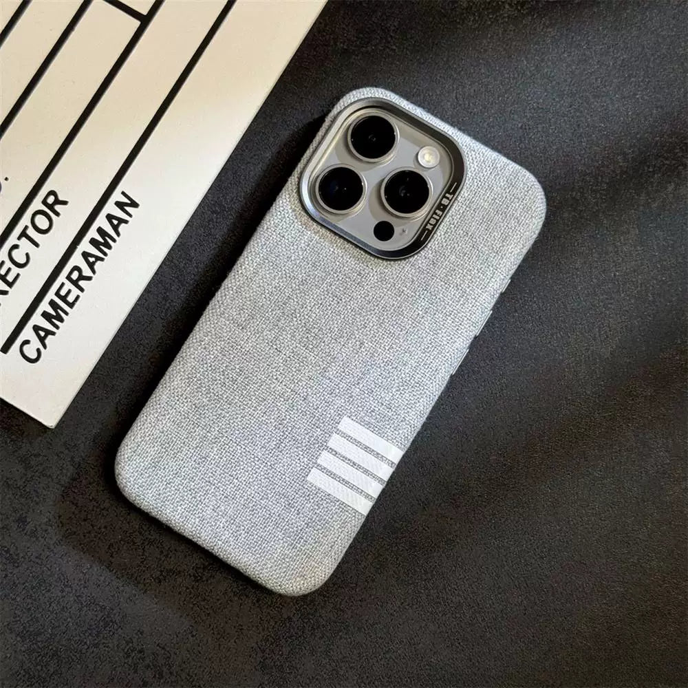Premium Linen Magnetic Phone Case for iPhone - Retro Style Protection
