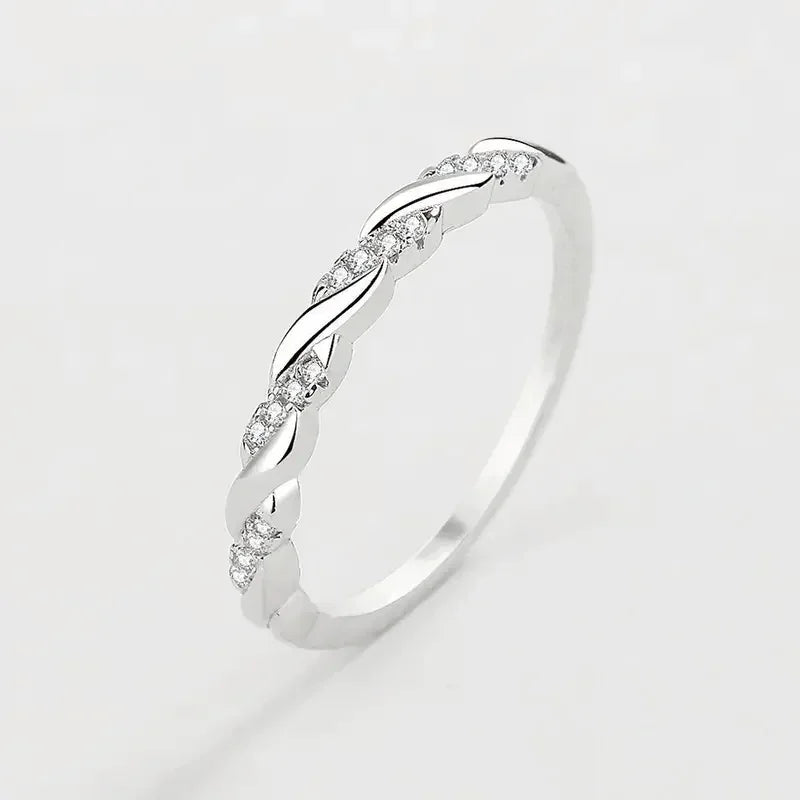 Elegant Eternity Ring - Brilliant Round Zirconia Wedding Band