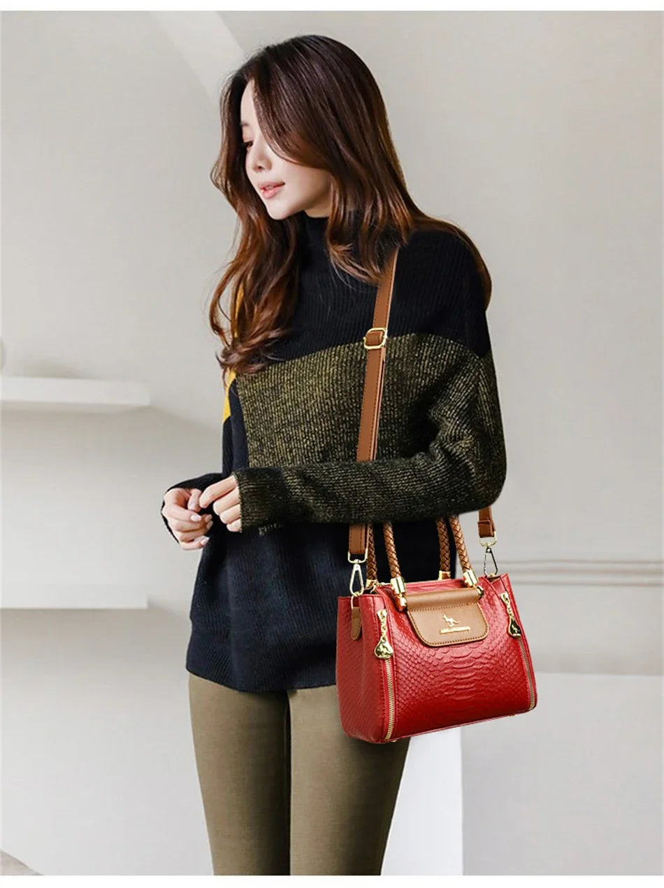 Elegant Designer Crossbody Bag - Premium Soft Leather