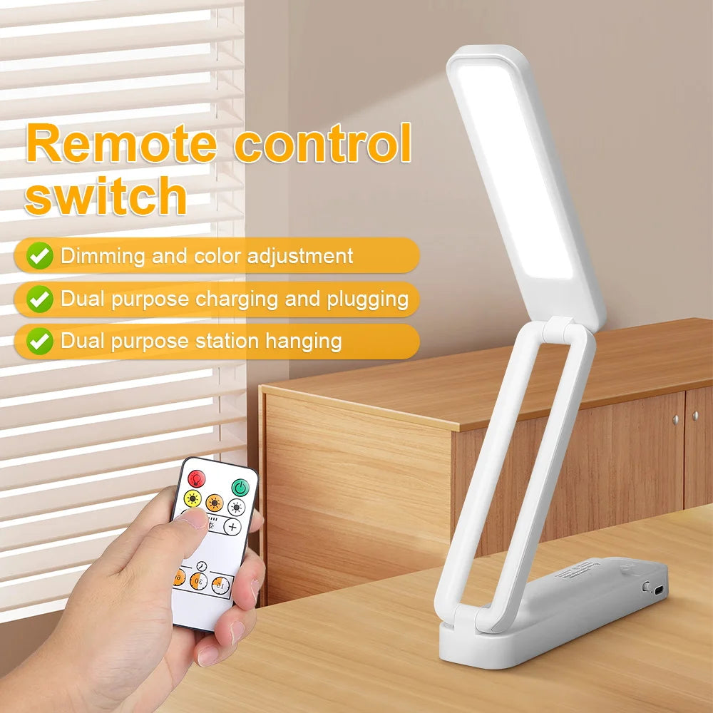 Premium USB Rechargeable Desk Lamp - 3-Color Dimmable Touch