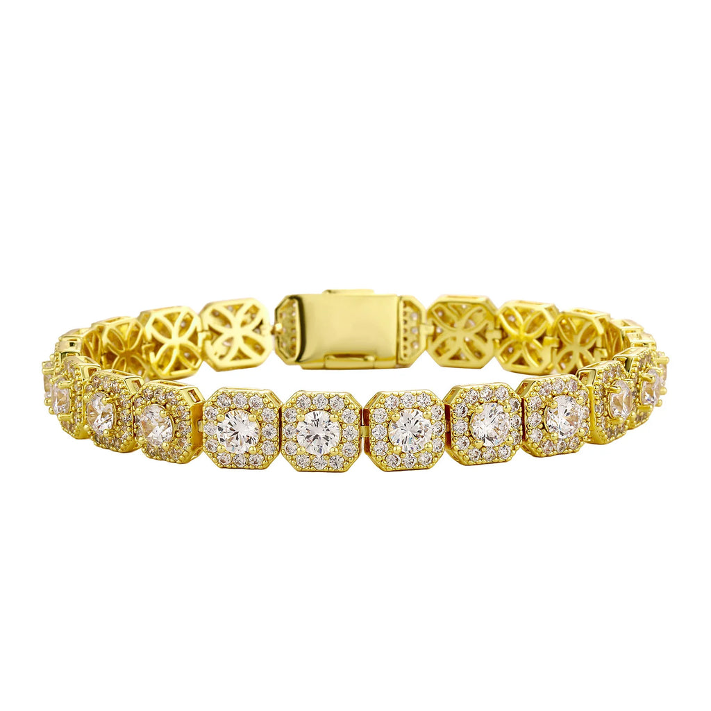 Luxury Men's Crystal Tennis Bracelet - Zirconia Pave