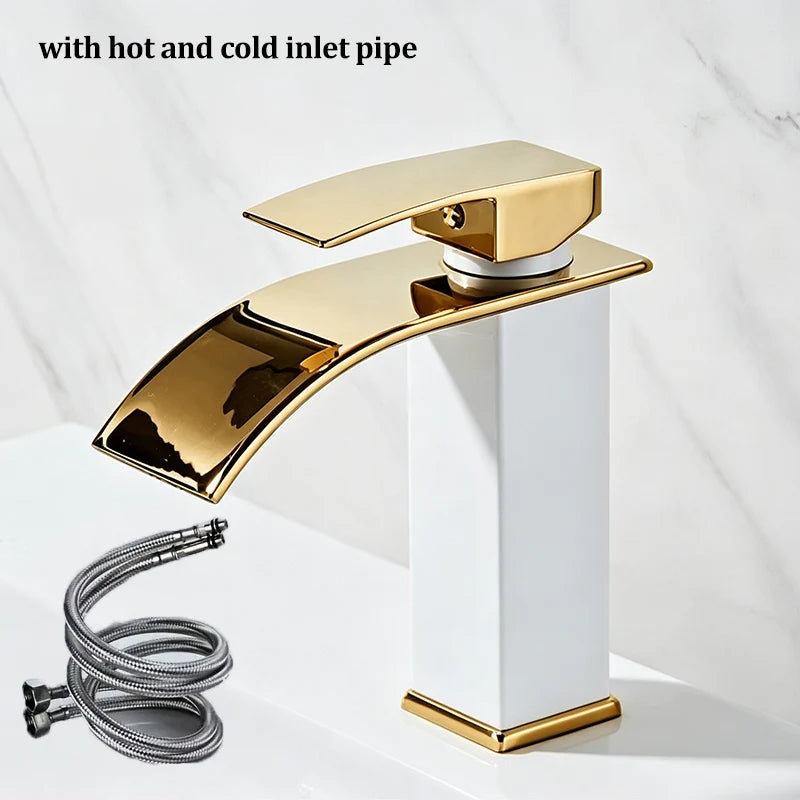Elegant Waterfall Kitchen Faucet - Dual Control Stainless Steel