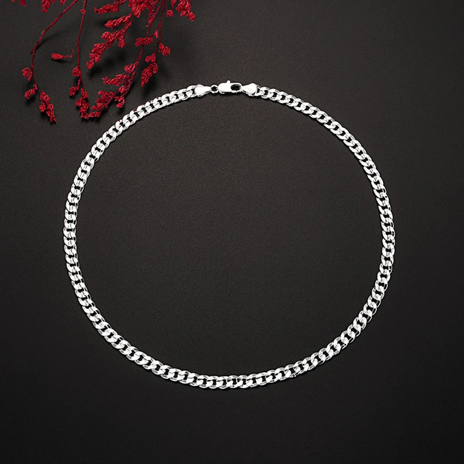 Elegant 925 Sterling Silver Chain Necklace