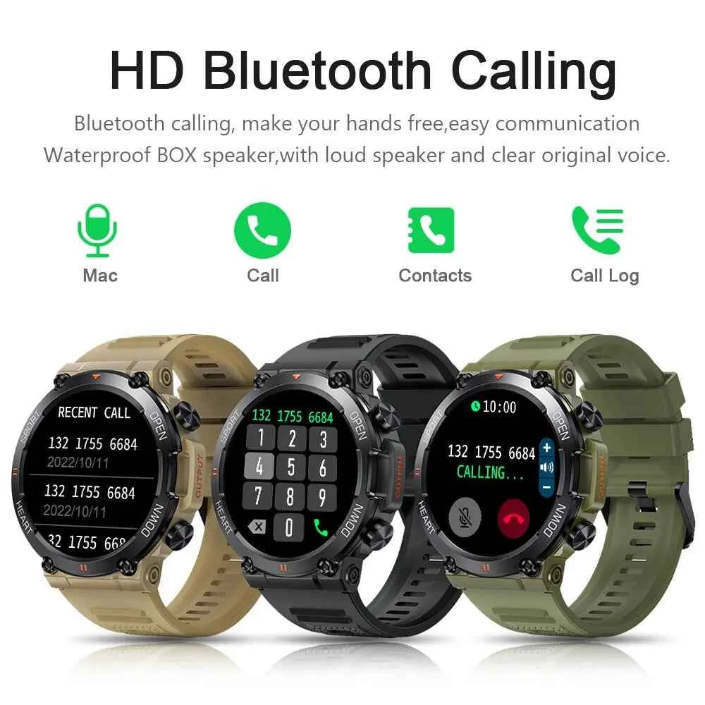Premium Men's Smart Watch - HD Bluetooth Call Fitness Tracker
