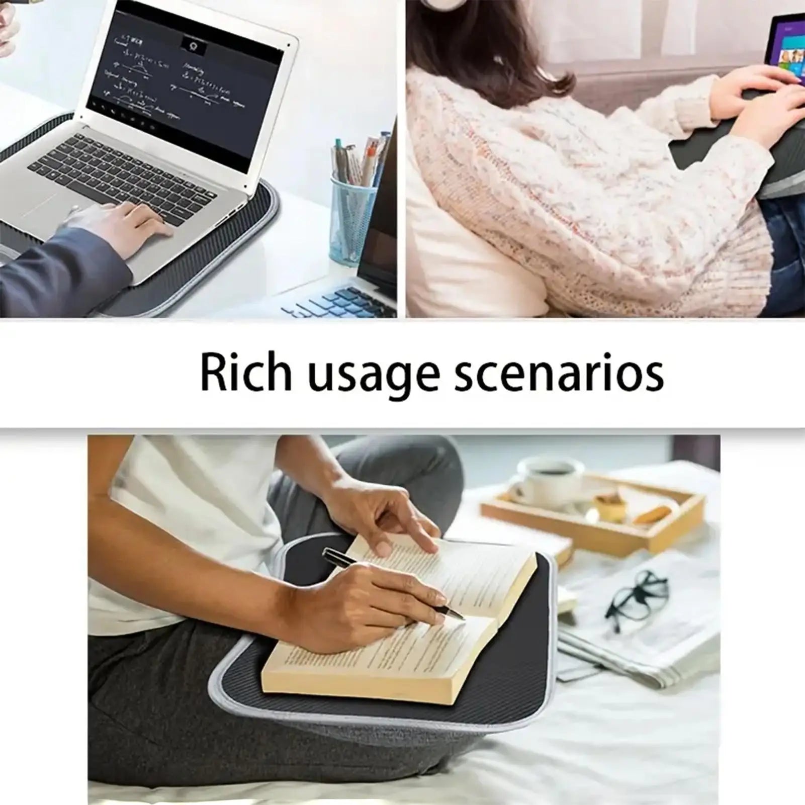 Premium Laptop Lap Desk - Soft Pillow Cushion & Multifunctional