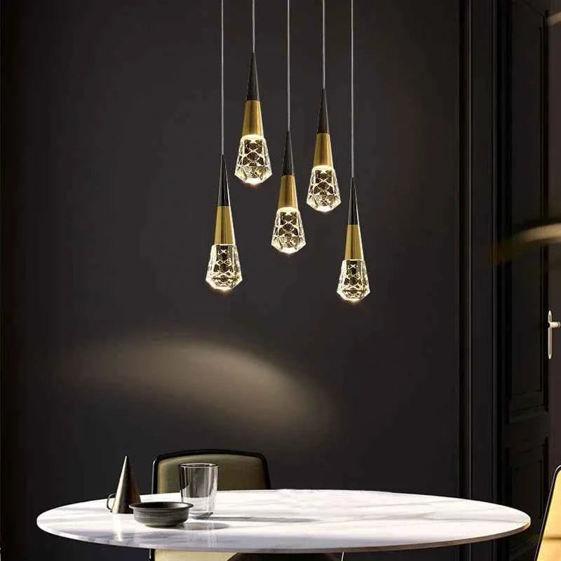 Luxury Spiral Crystal Chandelier - Modern LED Staircase Lighting