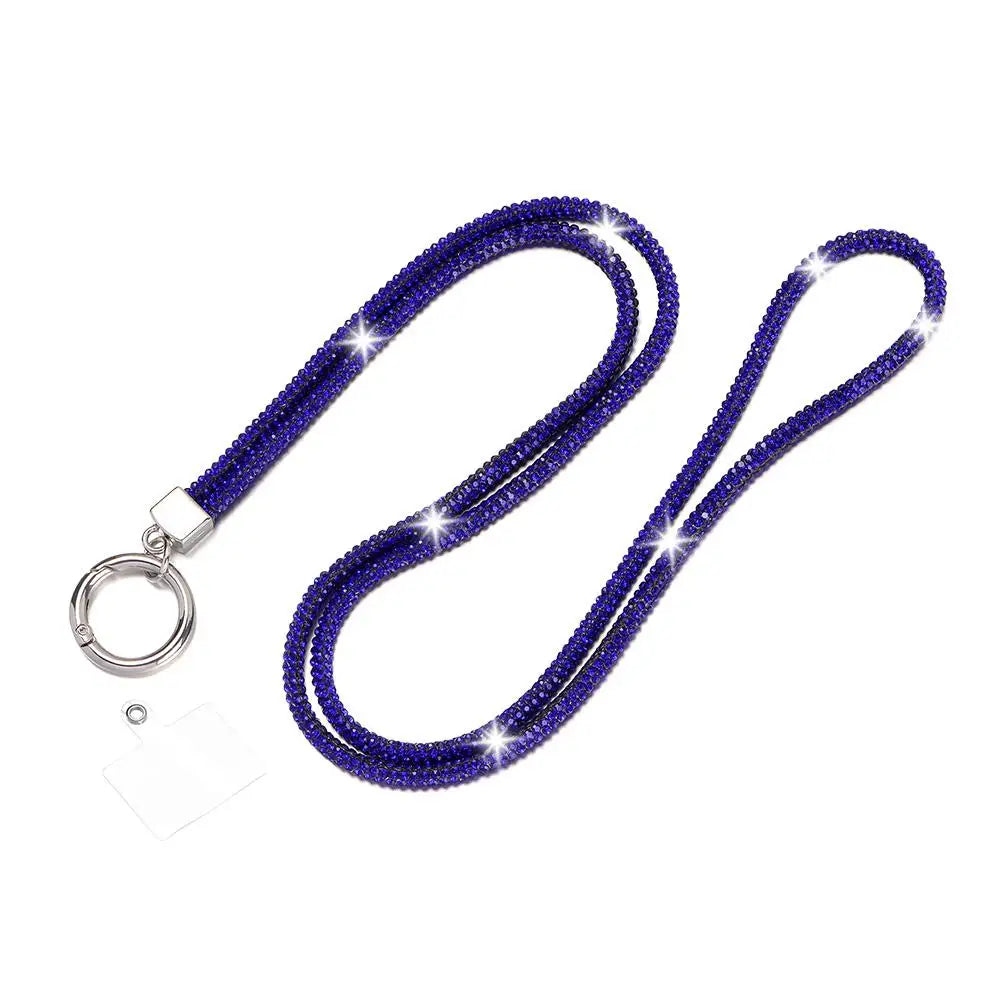 Luxury Rhinestone Phone Lanyard Strap - Sparkling Crystal Chain