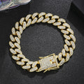 Luxury Cuban Link Chain Bracelet - Paved Crystal Hip-Hop Jewelry