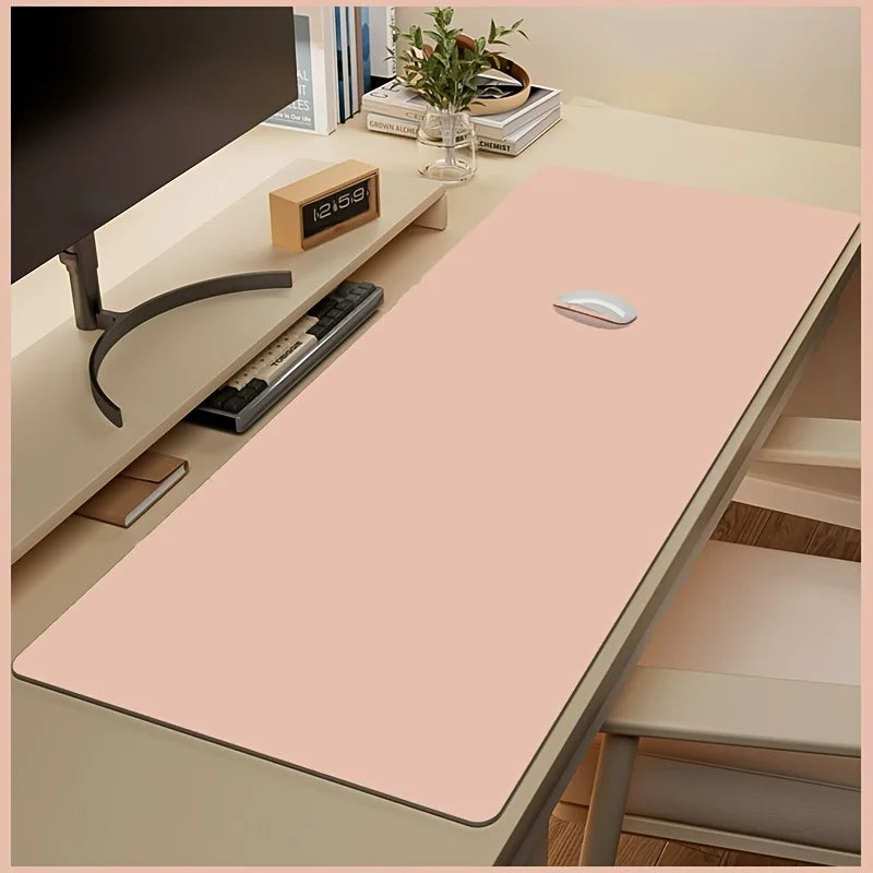 Premium Large Faux Leather Desk Pad - Non-Slip & Waterproof