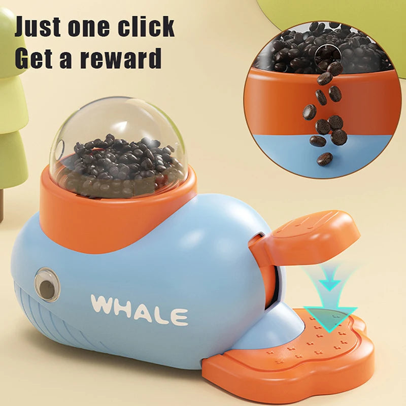 Premium Automatic Pet Snack Feeder - Engaging Duck & Whale Design