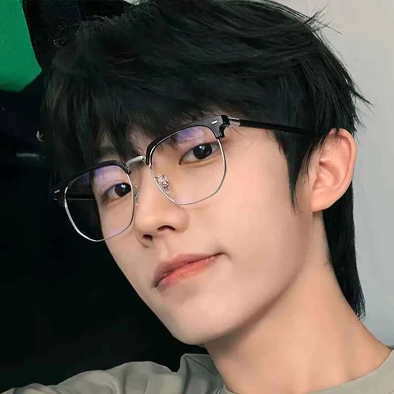Premium Polygon Eyeglasses - Anti Blue Light Metal Frame