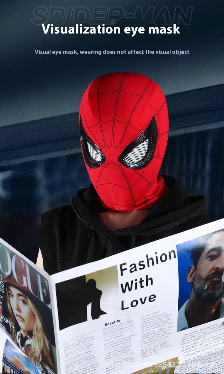 Interactive Spiderman Cosplay Mask - Remote Control Moving Eyes