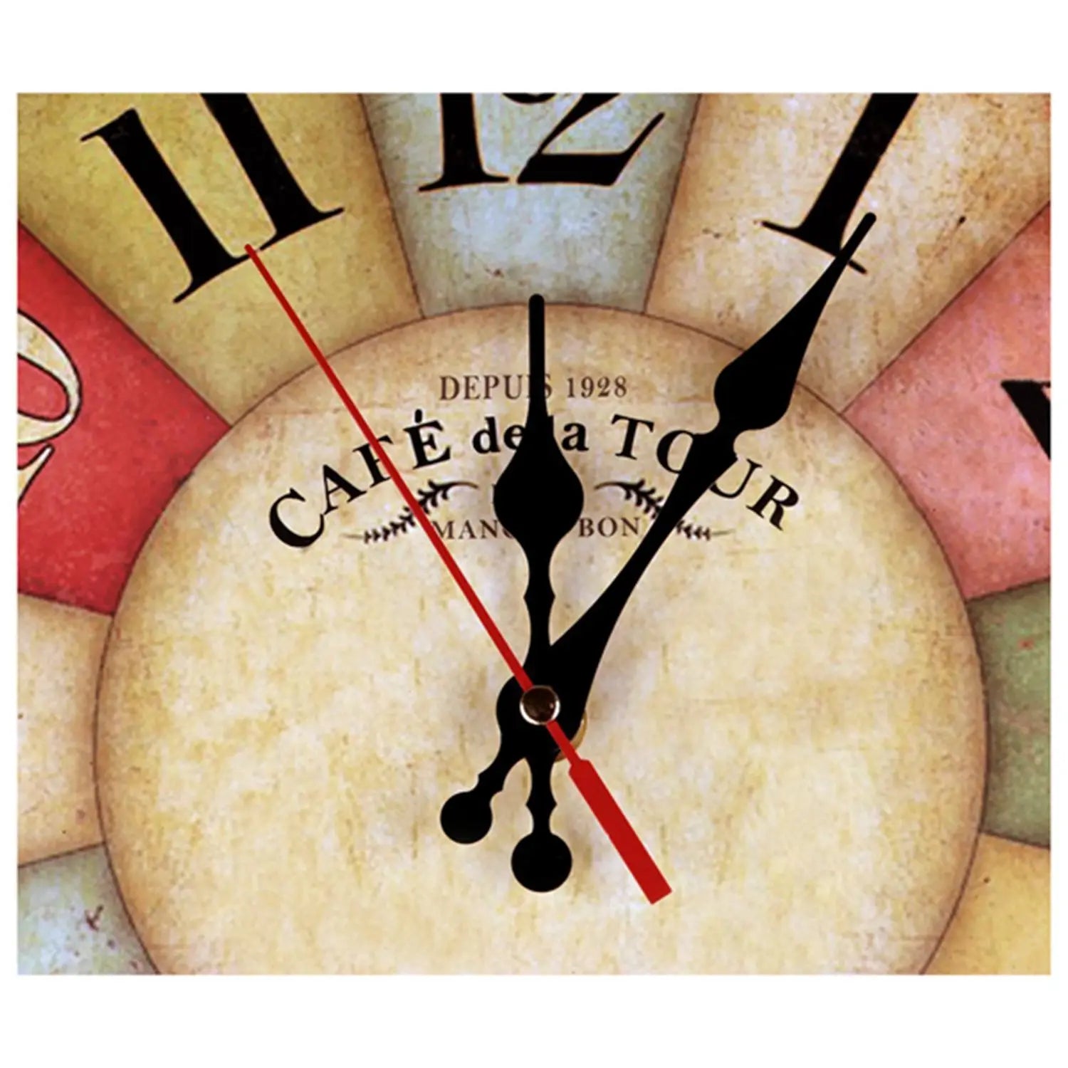 Elegant Retro Wooden Wall Clock - Silent Farmhouse Decor