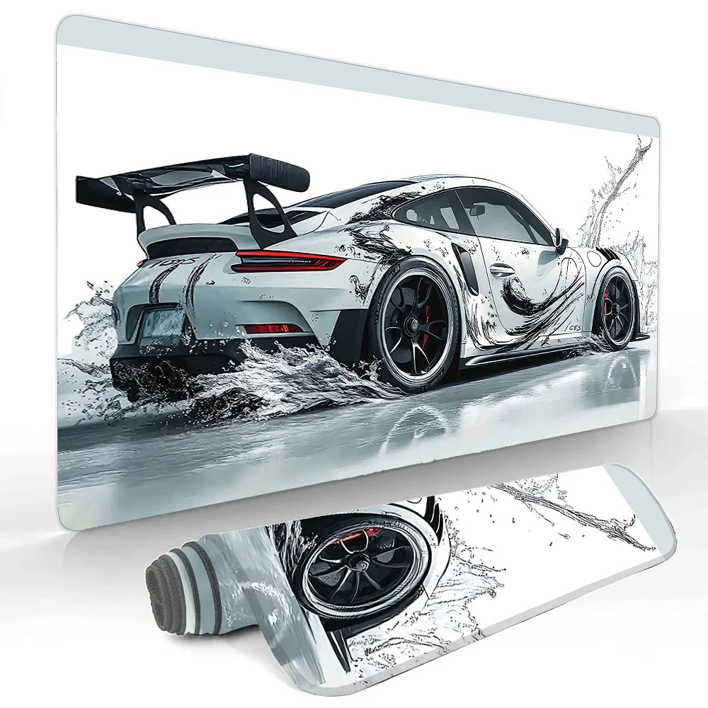 Premium Gaming Mouse Pad - Red Classic Car Desk Mat