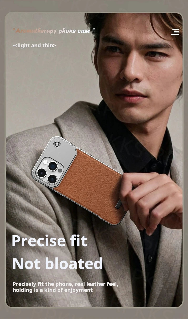 Premium iPhone Leather Case Magsafe - Magnetic & Frameless Armor