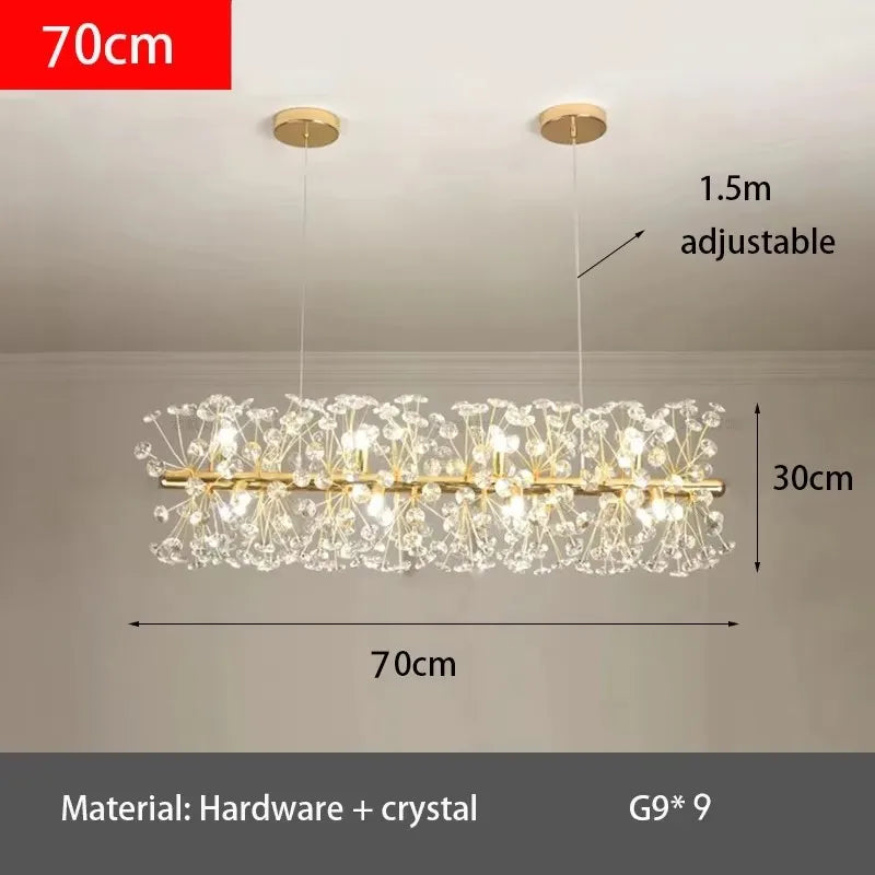 Luxury Dandelion Crystal Chandelier - Modern Spark Ball Lamp