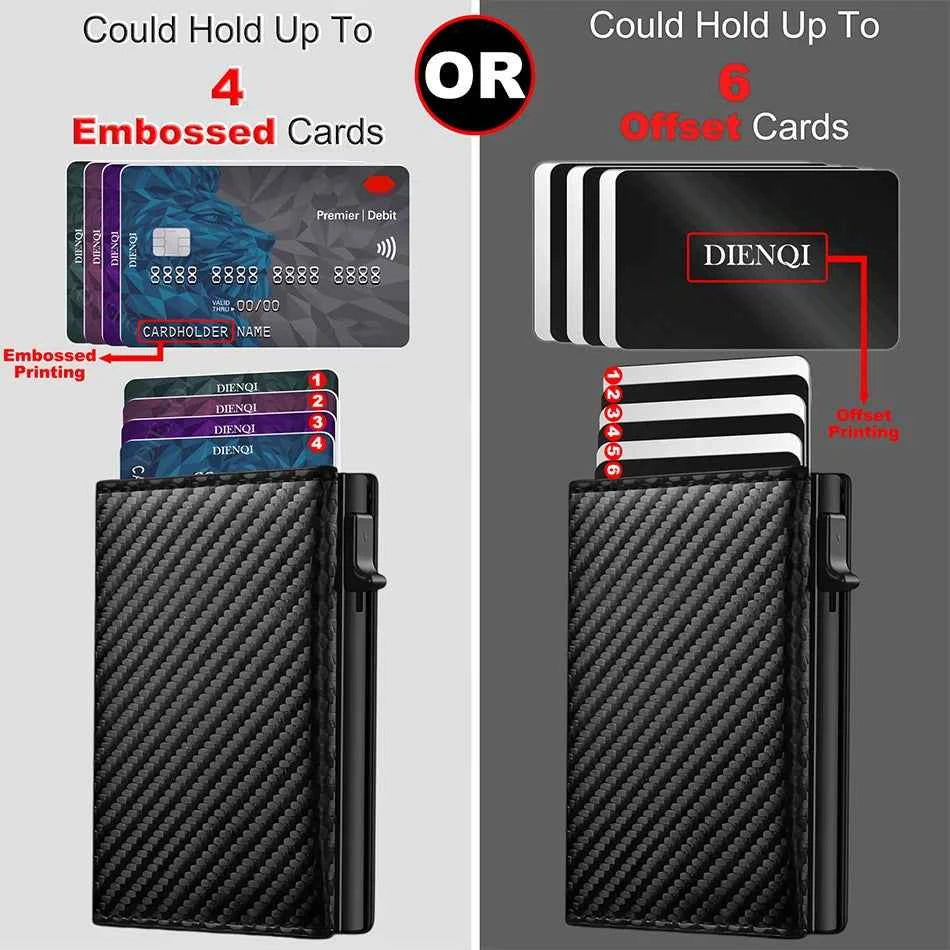Luxury Slim Metal RFID Business Card Holder - Black