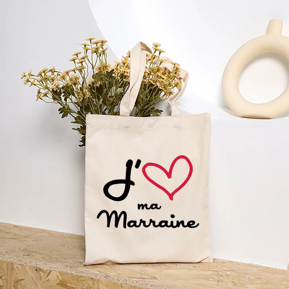 Premium Godmother Gift Bag - Elegant Canvas Tote